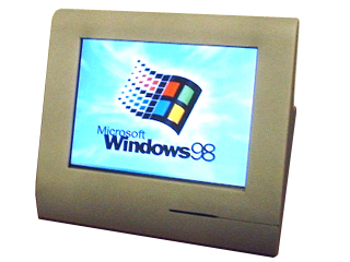 This attractive Desktop Kiosk, compact in design includes a fully integrated open architecture PC. Although unusually shaped this Kiosk is constructed using non-proprietary components, making maintenance no different to a standard PC.