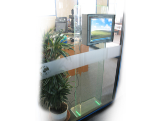 Our innovative new design for this Through Glass kiosk, means that there is no installation. It is not necessary for you to have the through glass sensor bonded to your window, and the kiosk unit needn't be permanently installed in one location.