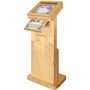 Wooden Lectern Unit with 15'' finger and stylus touch screen