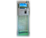 Slim-Line Metal and Glass Floor standing / Desk / Wall Mount kiosk with 15'' 1.6 GHz Atom Panel PC